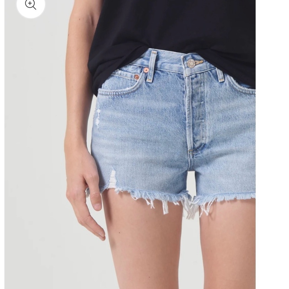 AGOLDE PARKER Jean Short VINTAGE CUT OFF High Rise SWAPMEET Sz 25